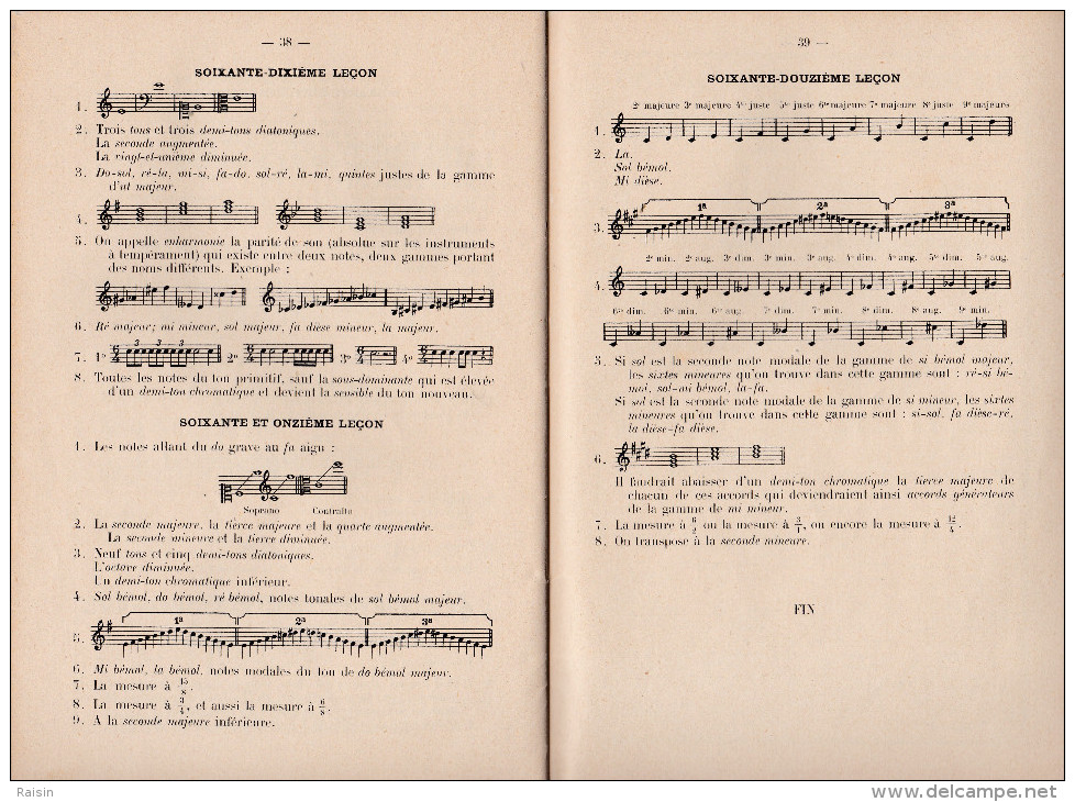 Questionnaire Musical 1914 L.Grandjany professeur Conservatoire Nat. Musique et  Réponses Paul Puget Les 2  livrets TBE