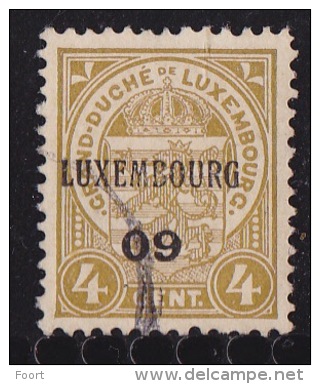 Luxembourg 1909 Prifix Nr. 63 Gest.. - Préoblitérés