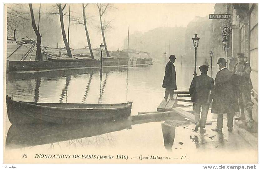 A16-0929 :   PARIS LES INONDATIONS  QUAI MALAQUAIS - Inondations De 1910