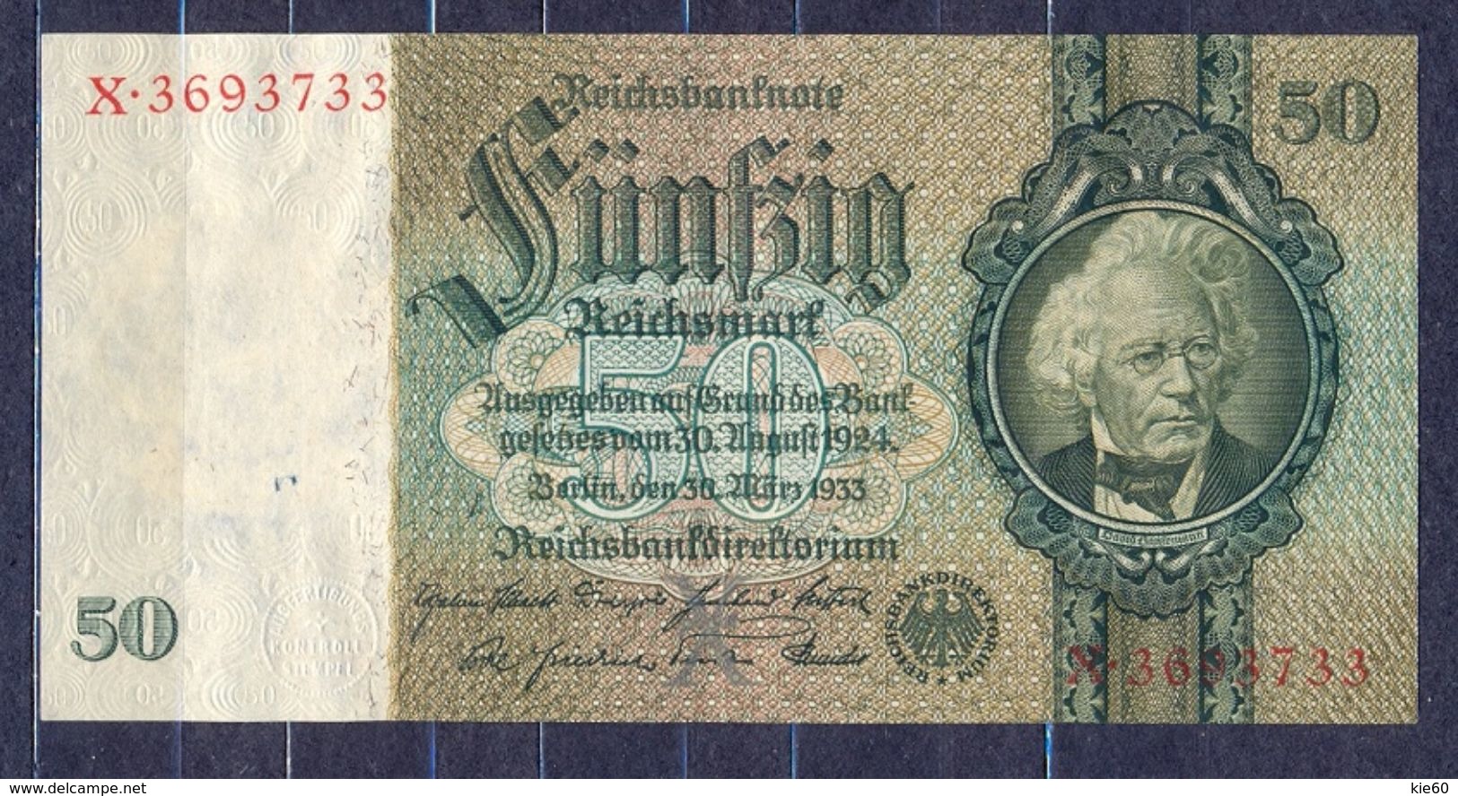 Germany - 1933 -50 Mark....X/X.. ..P182a,  R175a,..XF - 50 Reichsmark