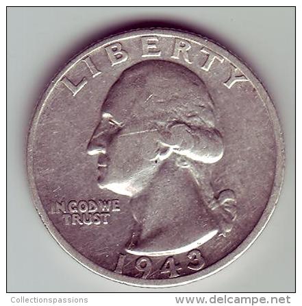 - USA - Etats Unis - Quarter Dollar Washington 1943 S. - 1932-1998: Washington