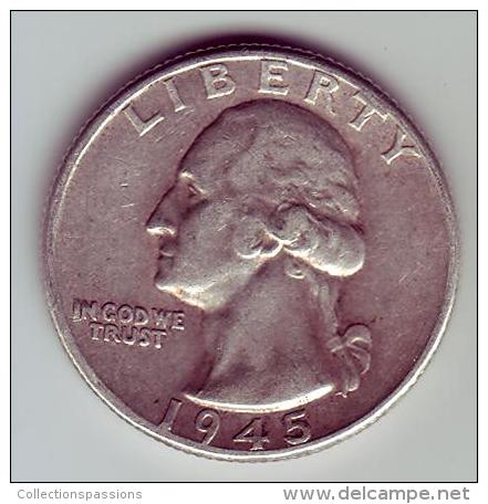 - USA - Etats Unis - Quarter Dollar Washington 1945. - 1932-1998: Washington