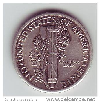 - USA - Etats Unis - One Dime Mercury 1917. - 1916-1945: Mercury (Mercure)
