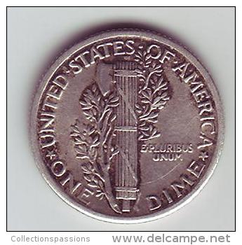 - USA - Etats Unis - One Dime Mercury 1917. - 1916-1945: Mercury (kwik)