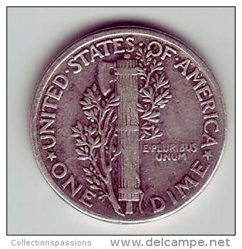 - USA - Etats Unis - One Dime Mercury 1944. - 1916-1945: Mercury (Mercurio)