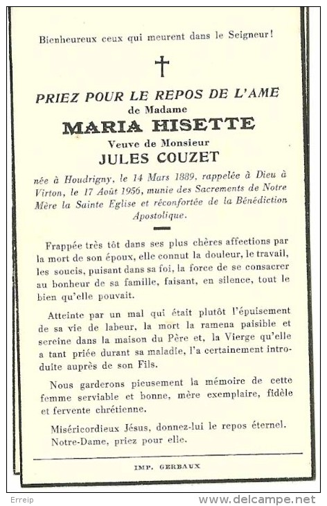 Meix Devant Virton Virton Maria Hisette Veuve Jules Couzet Houdriny 1889 Virton 1956 - Meix-devant-Virton