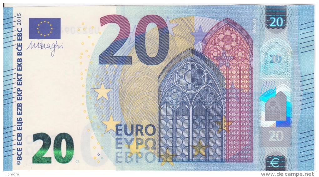 NOUVEAU BILLET DE 20€ FRANCE UB U007D2  CHARGE 30 UNC - 20 Euro