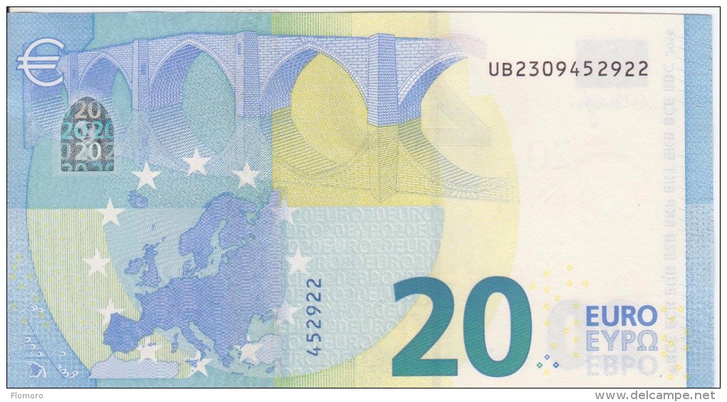 NOUVEAU BILLET DE 20€ FRANCE UB U007D2  CHARGE 30 UNC - 20 Euro