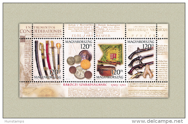 Hungary 2003. Rákóczi Independence War Sheet MNH (**) Michel: Block 280 / 6.50 EUR - Nuevos