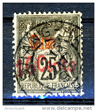 Cina 1901 Tipi Del 1894 Con Sovrastampa Rossa N. 22 C. 16 Su 25 Neo E Rosa USATO Catalogo &euro; 210 - Sonstige & Ohne Zuordnung