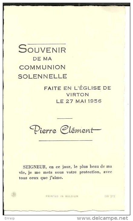 Pierre Clément   Communion Solennelle Virton 1956 - Virton