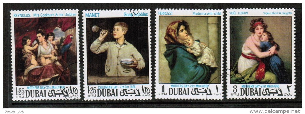 DUBAI  VF USED1968 PAINTINGS UNLISTED By Scott - Dubai