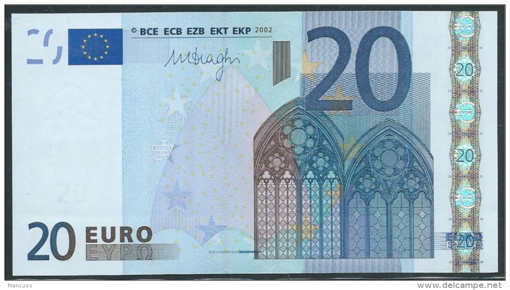 RR  G CIPRO 20 EURO R031 G1  DRAGHI  UNC - 20 Euro