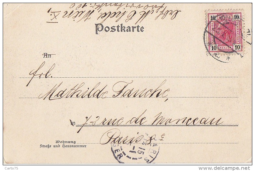 Autriche - Wien Vienne -  Mariensäule Von Herod - Pfarrkirche - Radetzky Monument - Postmarked 1905 - Other & Unclassified