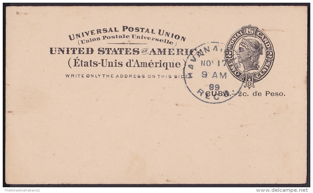 1899-EP-118. CUBA. US OCCUPATION. 1899. Ed.40. ENTERO POSTAL. POSTAL STATIONERY. - Lettres & Documents