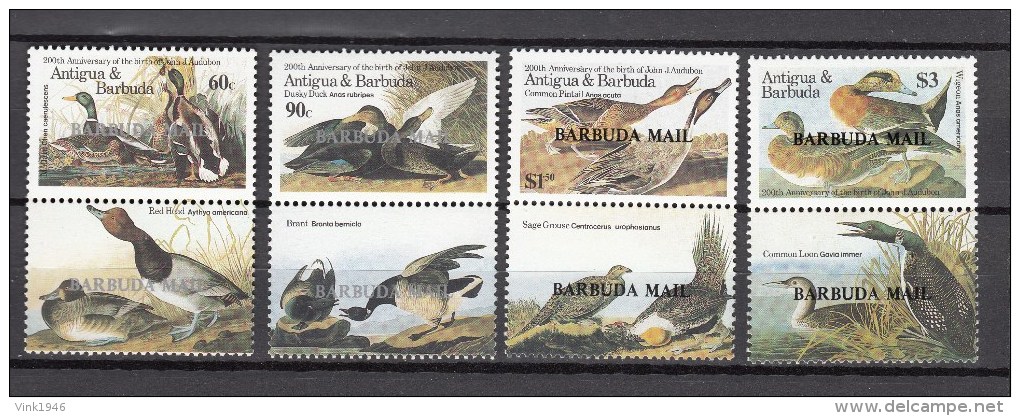 Barbuda Mail 1986,4V+Tab,complete Set,Audubon,birds,vogels,vögel,oiseaux,pajaros,uccelli,aves,MNH/Postfris(A2198) - Autres & Non Classés