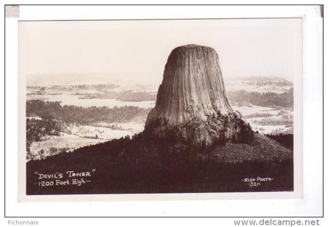 DEVIL'S TOWER  Photo POST CARD  Rppc - Autres & Non Classés