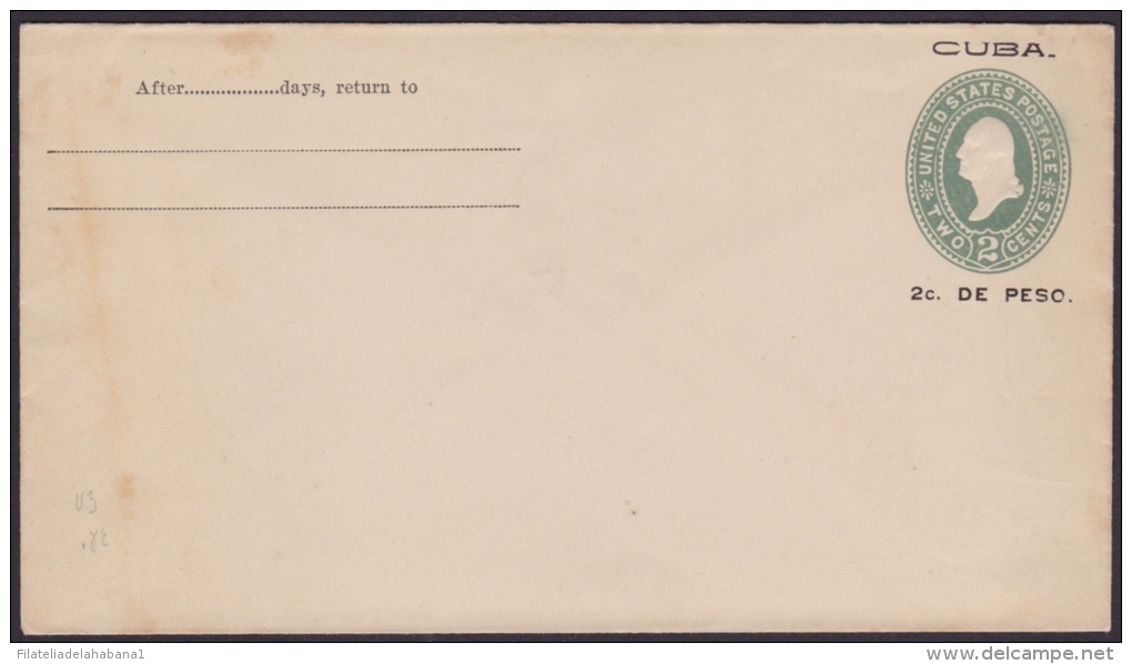 1899-EP-124. CUBA US OCCUPATION. 1899. ENTERO POSTAL US HABILITADO. 2c. Ed.42. POSTAL STATIONERY - Briefe U. Dokumente