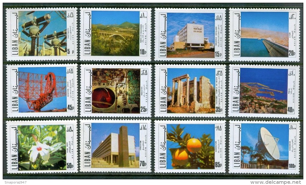 1971 Libano Lebanon Infrastrutture Infrastructure Set MNH** - Liban