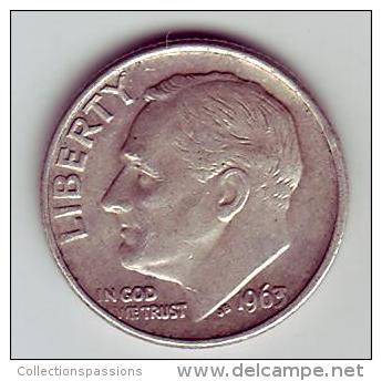 - USA - Etats Unis - One Dime Roosevelt 1963. - 1946-...: Roosevelt