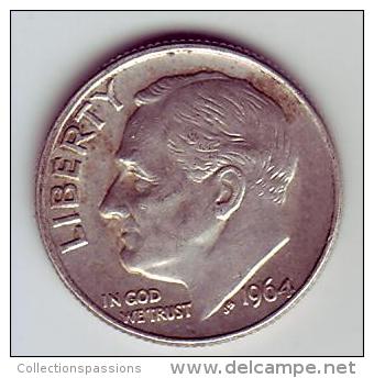 - USA - Etats Unis - One Dime Roosevelt 1964. - 1946-...: Roosevelt