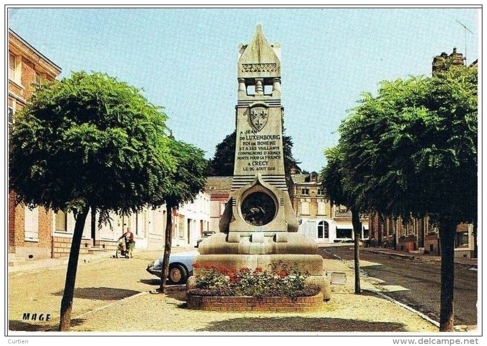 CRECY En PONTHIEU .80. Monument . Animée .ecrite.196?. - Crecy En Ponthieu