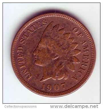 - USA - Etats Unis - One Cent. Indian Head 1907. - 1859-1909: Indian Head