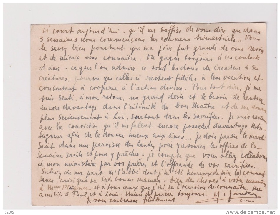 Vieux Papiers De 1945 LAZARISTES DAX LANDES - Non Classés