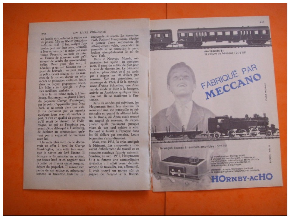 33) 6  Pub : Hornby Acho  Meccano , Dinky Toys   : VERSO : , - Reclame