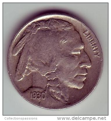 - USA - Etats Unis - Five Cents Buffalo 1930. - 1913-1938: Buffalo