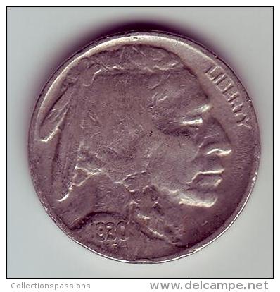 - USA - Etats Unis - Five Cents Buffalo 1930. - 1913-1938: Buffalo