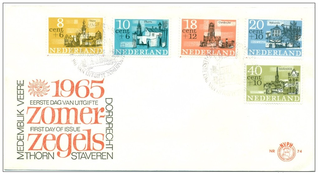 1965 Netherlands Zomerzegels Semi-Postal First Day Cover - FDC