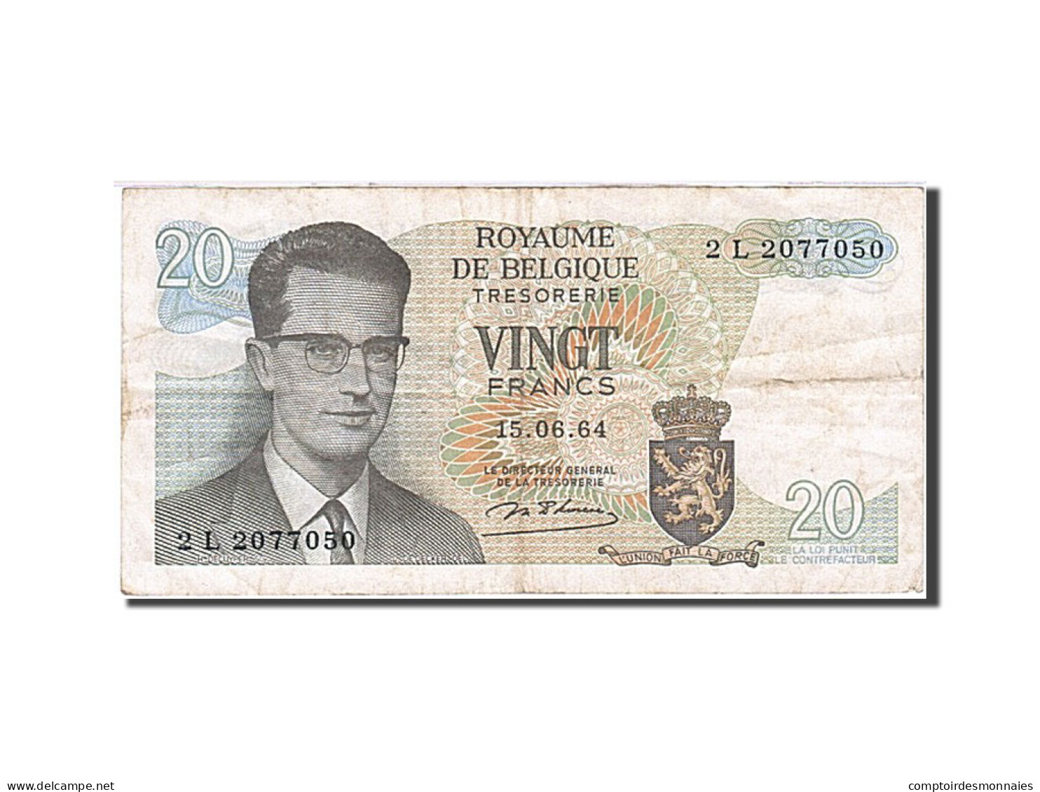 Belgique, 20 Francs, 1964-1966, KM:138, 1964-06-15, TTB - Otros & Sin Clasificación
