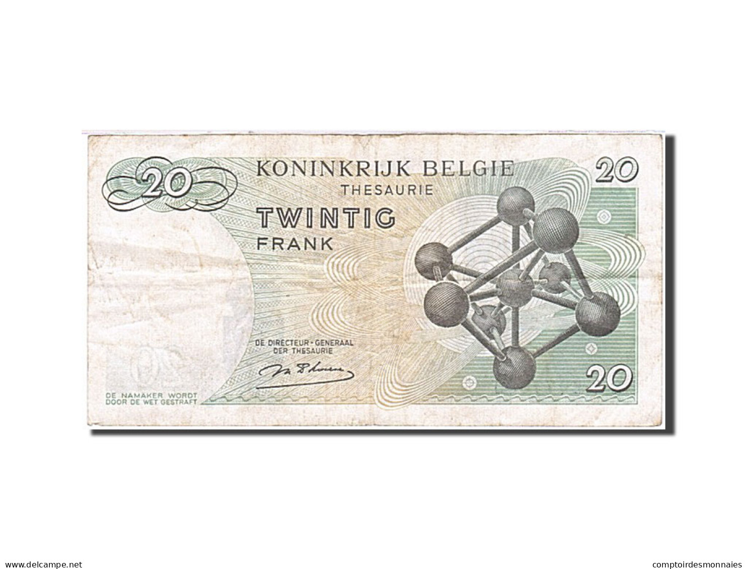 Billet, Belgique, 20 Francs, 1964-1966, 1964-06-15, KM:138, TTB - Autres & Non Classés