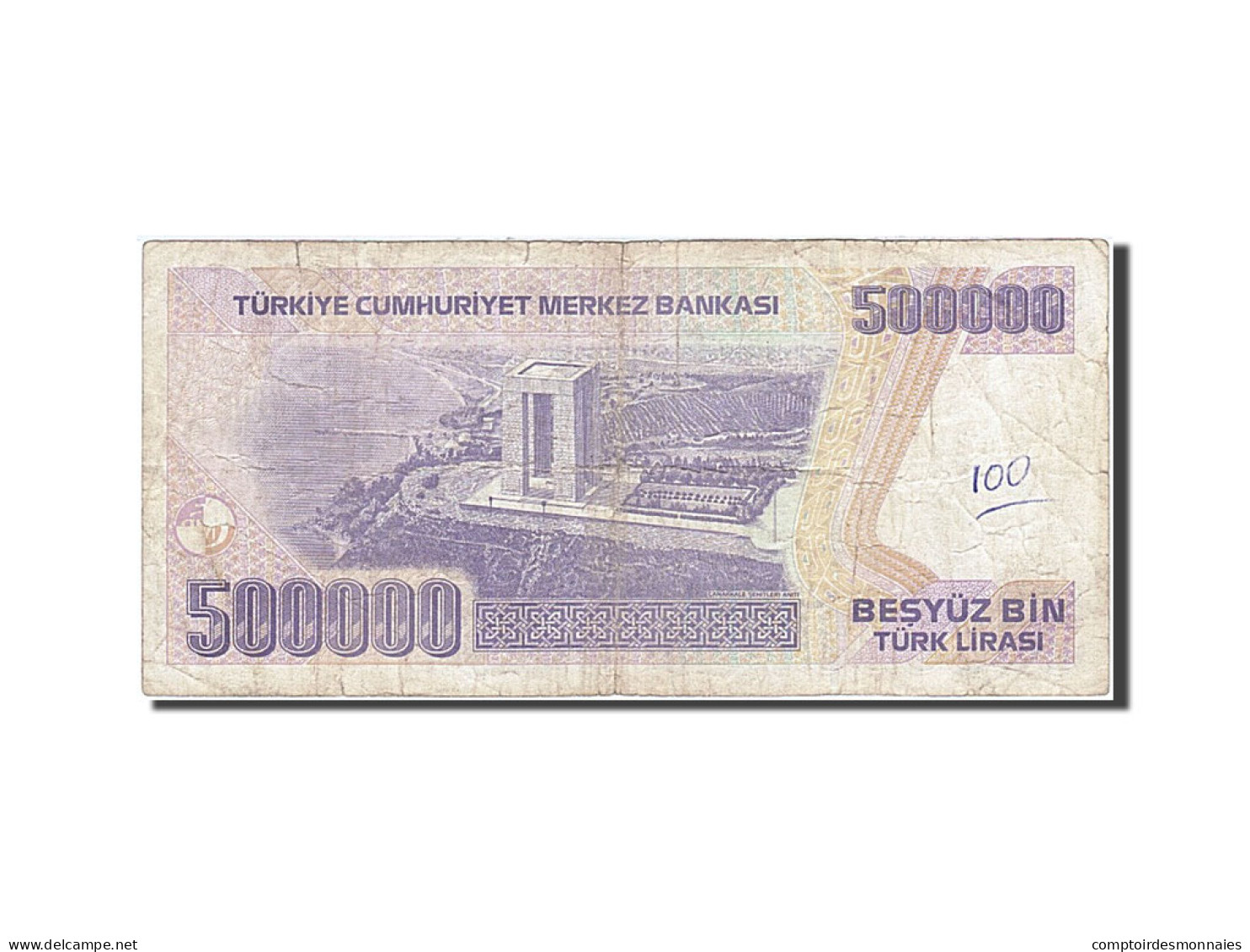 Billet, Turquie, 500,000 Lira, 1998-2002, 1998, KM:212, TB - Turquie