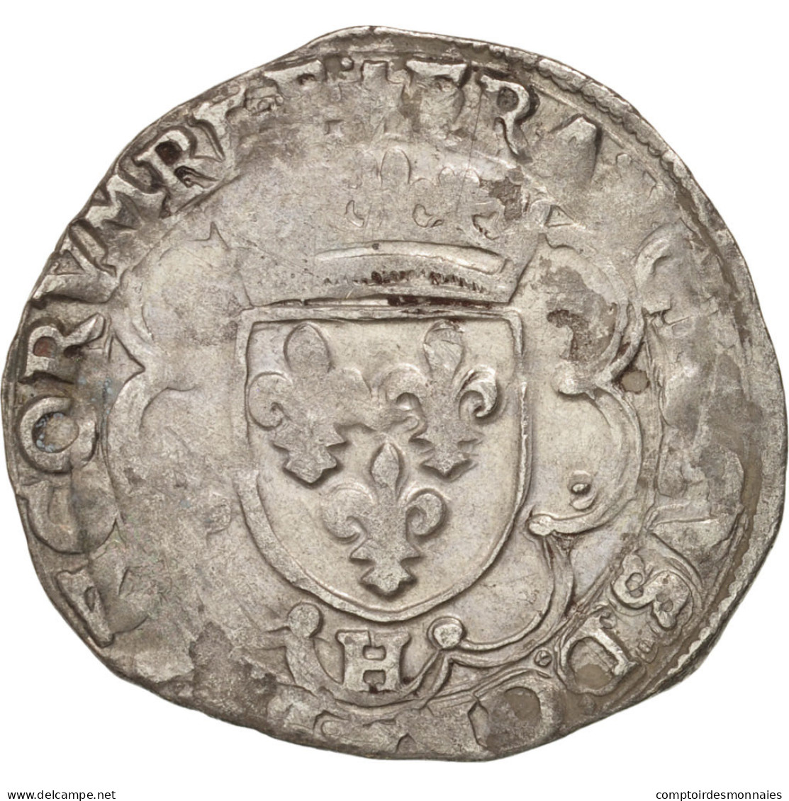 Monnaie, France, Douzain, La Rochelle, TB+, Billon, Duplessy:927 - 1515-1547 François 1er