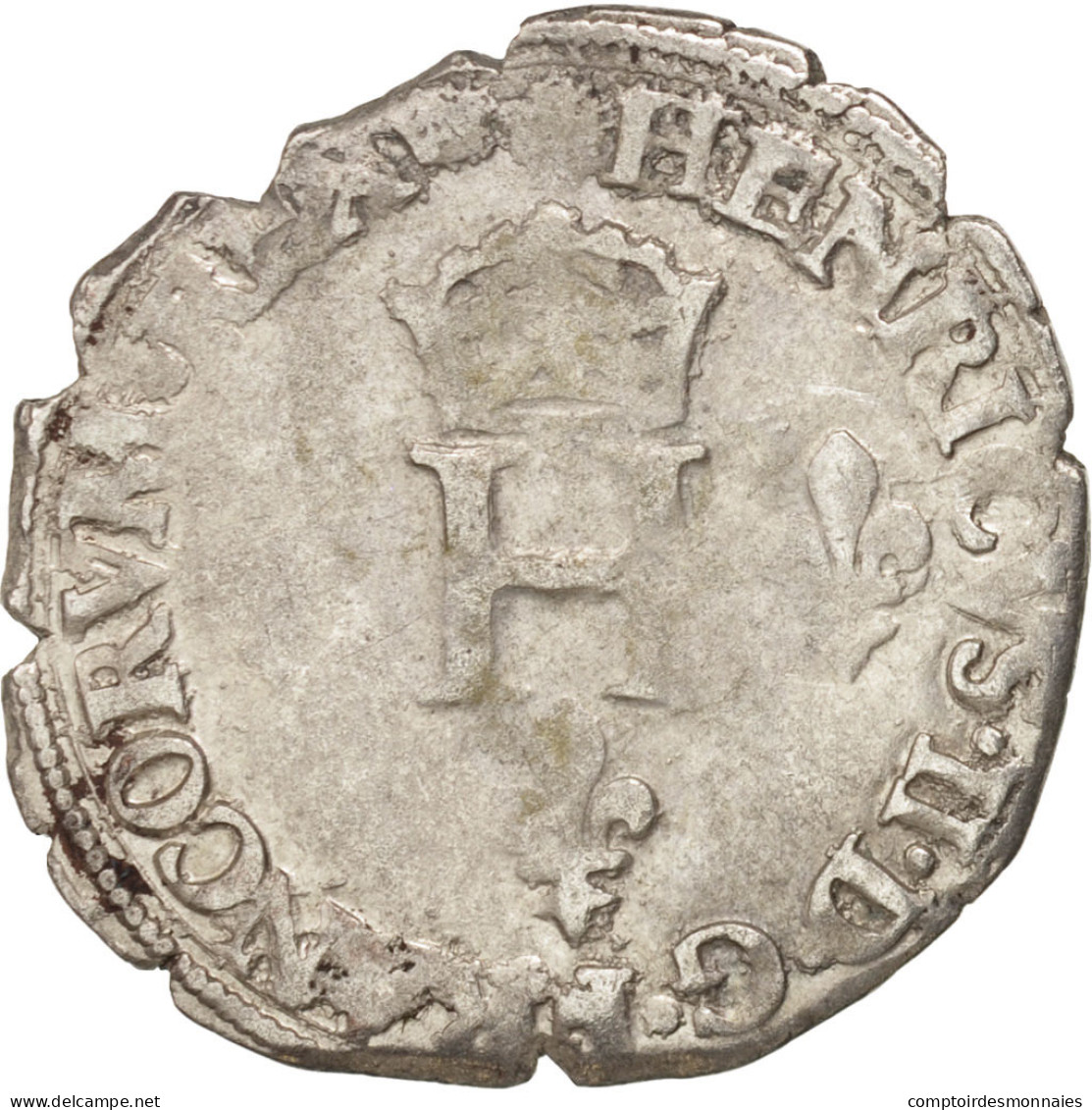 Monnaie, France, Demi Gros De Nesle, 1551, Paris, TTB, Billon, Duplessy:995 - 1547-1559 Henri II