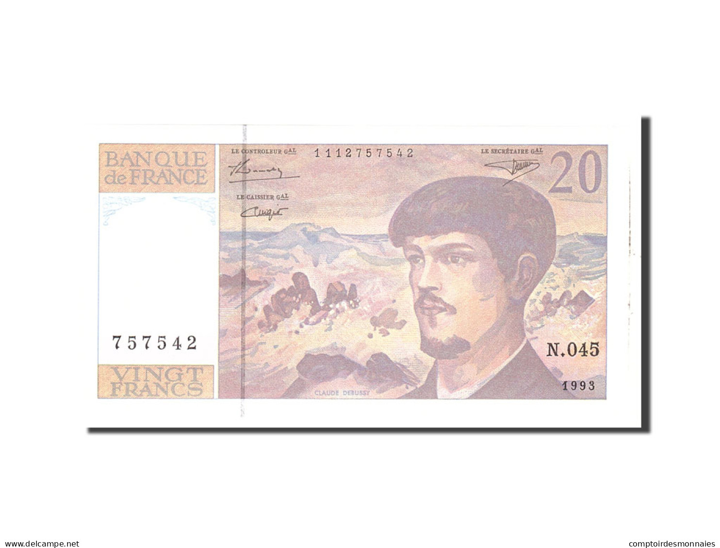 Billet, France, 20 Francs, 1993, Undated, NEUF, Fayette:66 Bis.4, KM:151g - 20 F 1980-1997 ''Debussy''