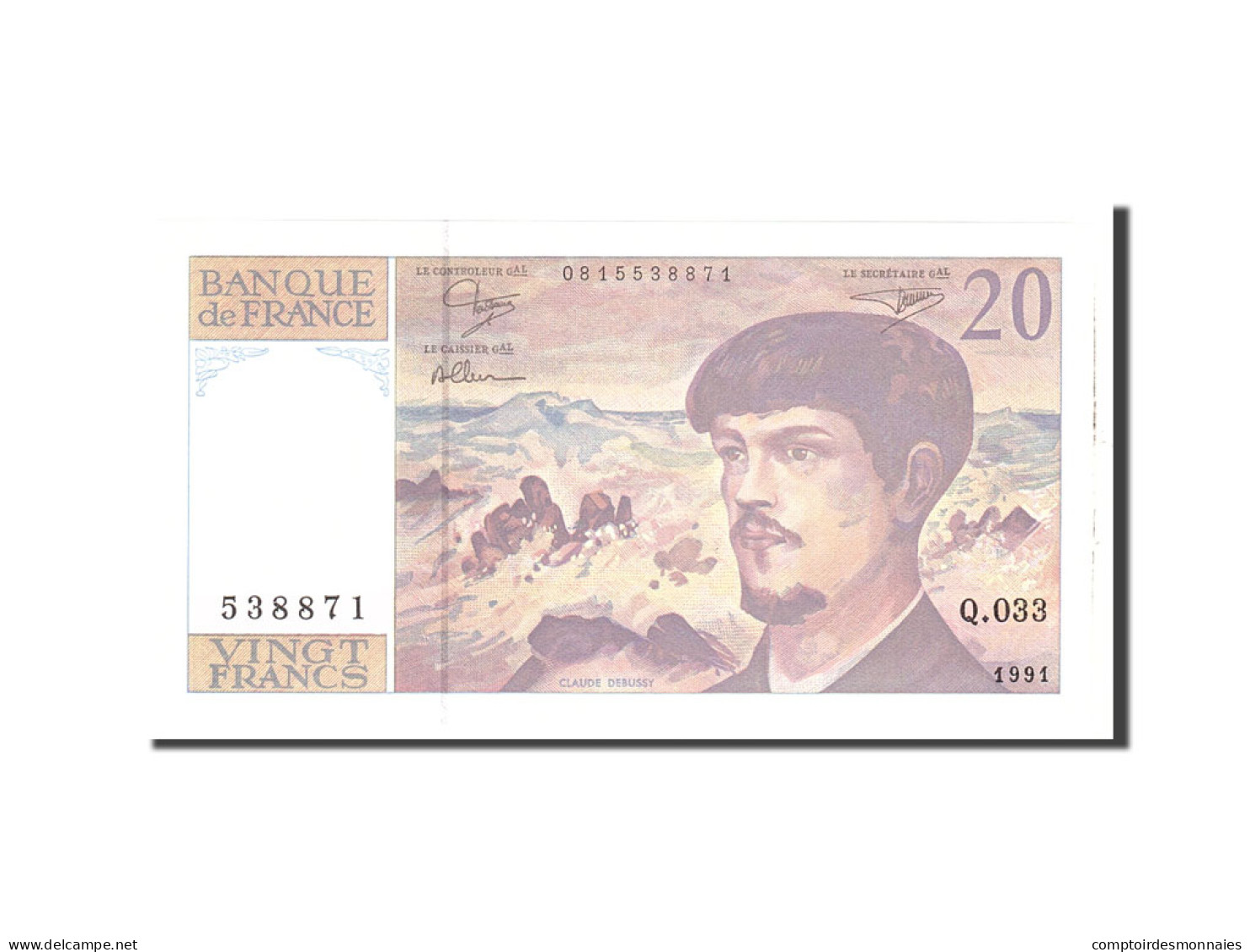 Billet, France, 20 Francs, 1991, Undated, NEUF, Fayette:66 Bis.2, KM:151e - 20 F 1980-1997 ''Debussy''