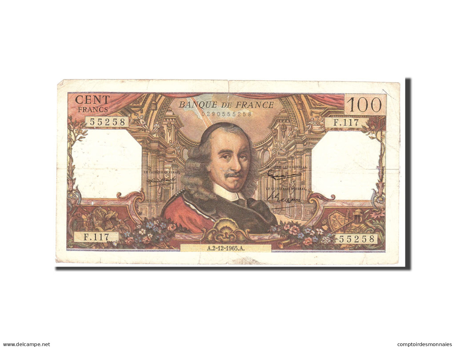 Billet, France, 100 Francs, 1965, 1965-12-02, TB, Fayette:65.10, KM:149a - 100 F 1964-1979 ''Corneille''