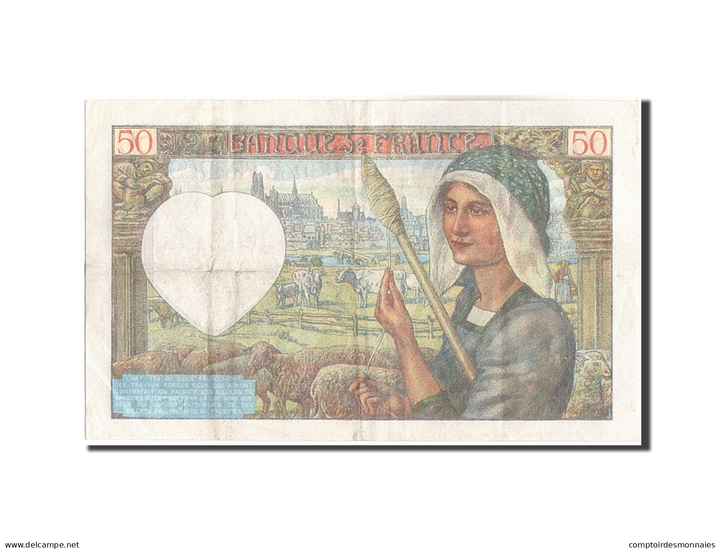 Billet, France, 50 Francs, 50 F 1940-1942 ''Jacques Coeur'', 1942, 1942-05-15 - 50 F 1940-1942 ''Jacques Coeur''