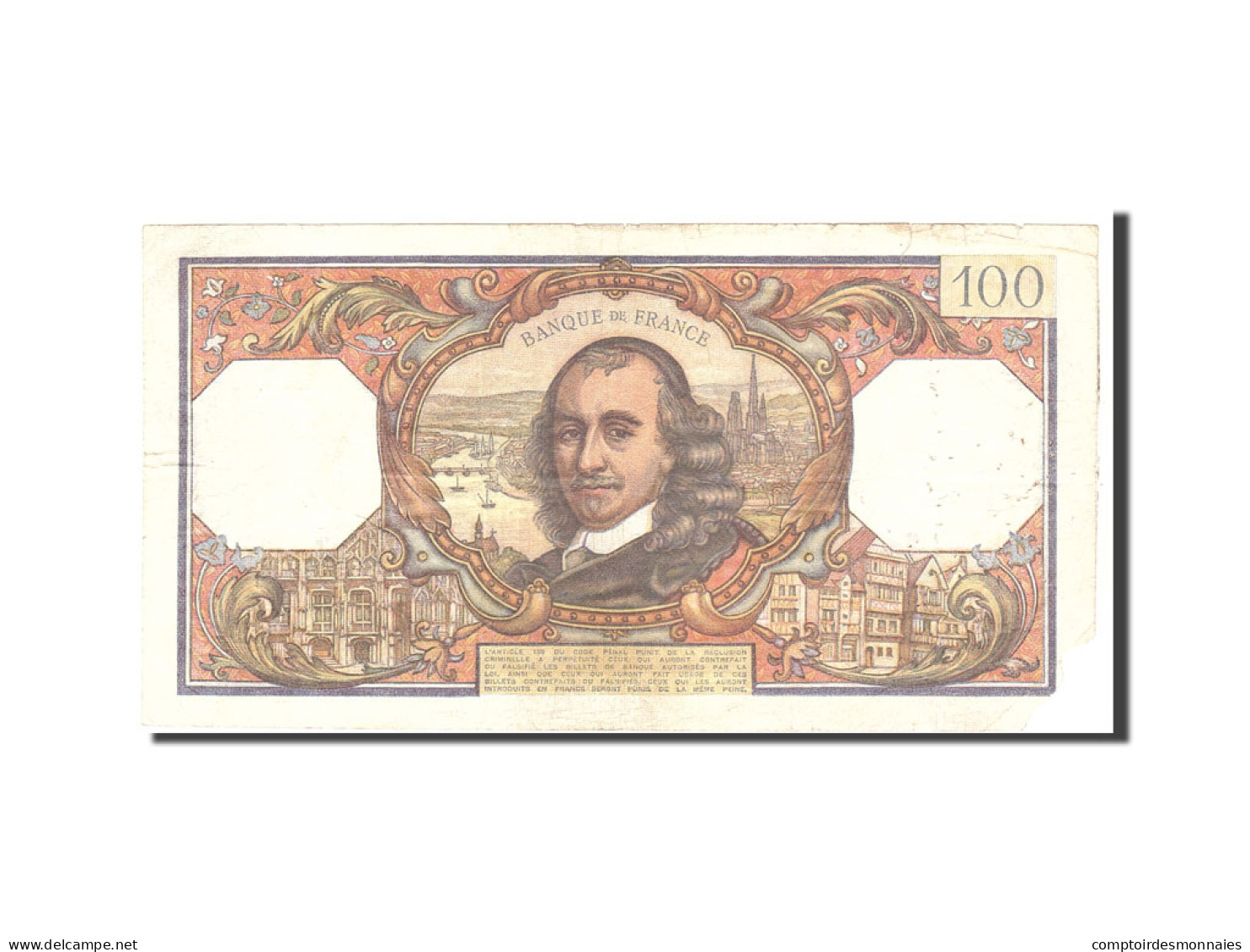 Billet, France, 100 Francs, 1965, 1965-07-01, B, Fayette:65.8, KM:149a - 100 F 1964-1979 ''Corneille''