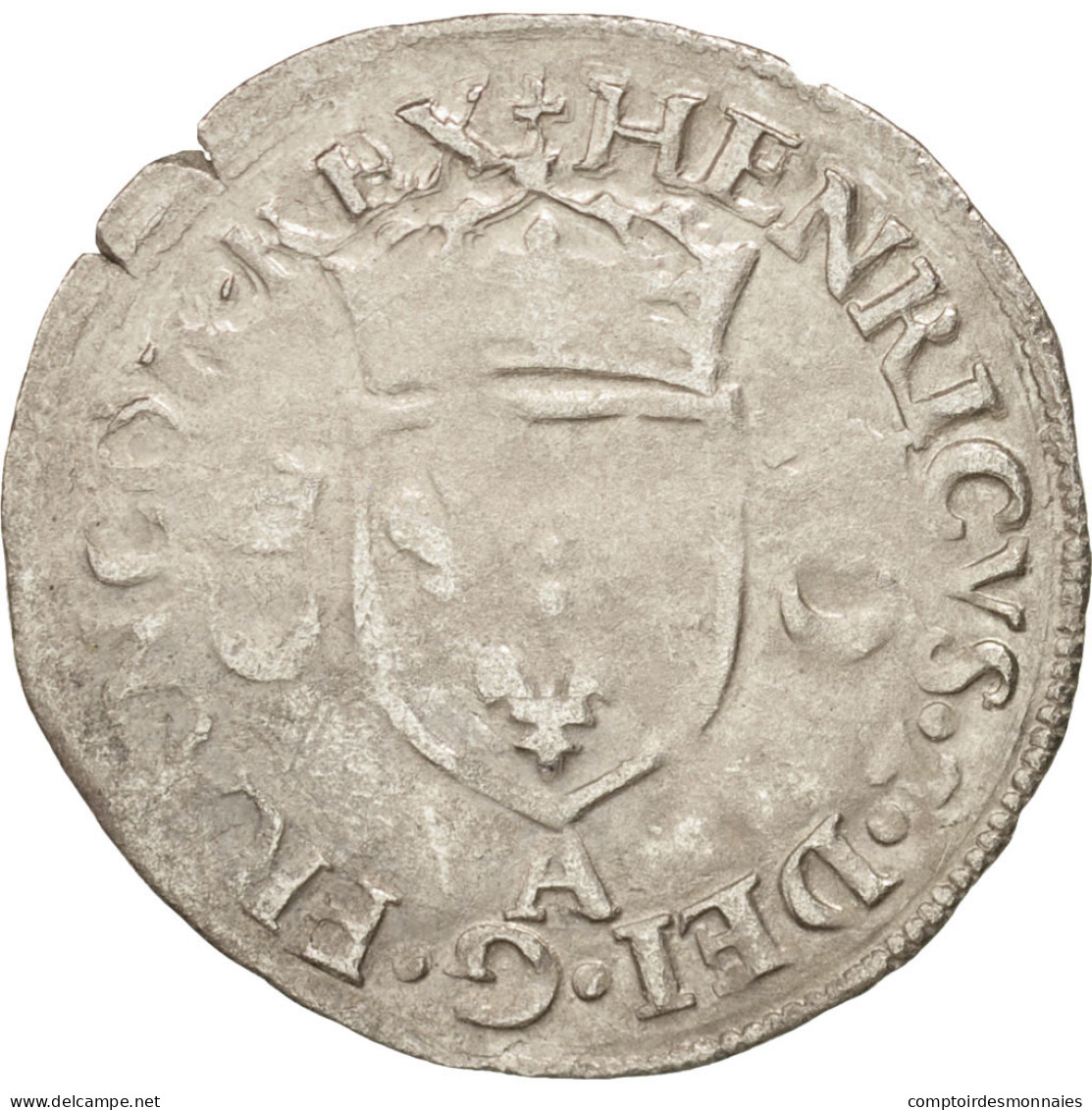 Monnaie, France, Douzain Aux Croissants, 1551, Paris, TB+, Billon, Duplessy:997 - 1547-1559 Henri II