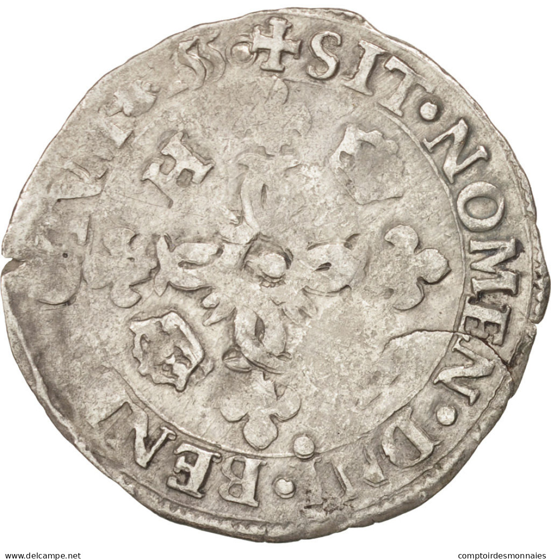 Monnaie, France, Douzain Aux Croissants, 1550, Rennes, TTB, Billon, Duplessy:997 - 1547-1559 Henri II