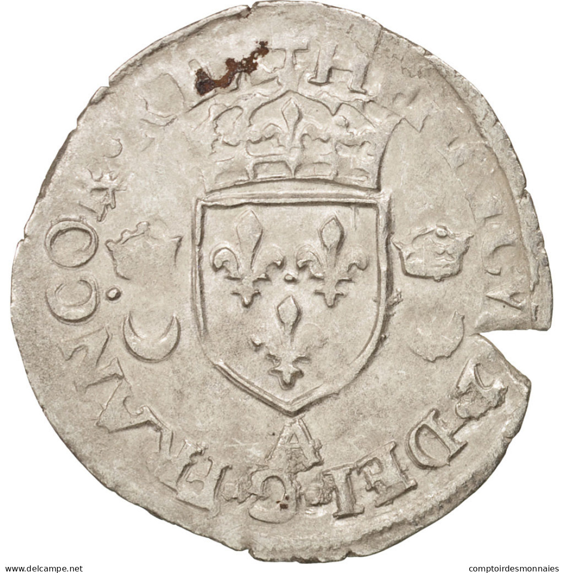 Monnaie, France, Douzain Aux Croissants, 1551, Paris, TTB, Billon, Duplessy:997 - 1547-1559 Henri II