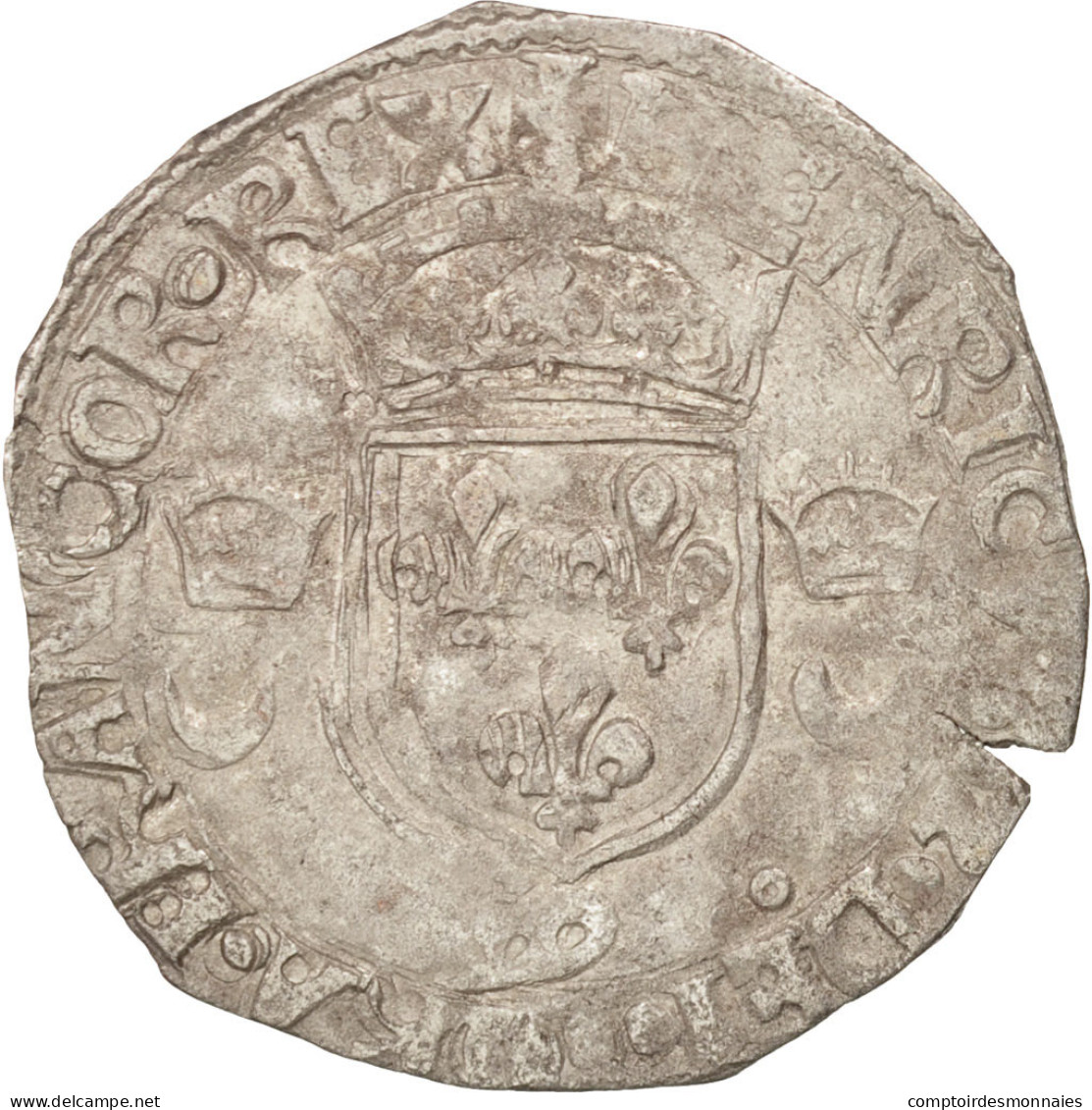 Monnaie, France, Douzain Aux Croissants, 1550, Rennes, TB+, Billon, Duplessy:997 - 1547-1559 Henry II