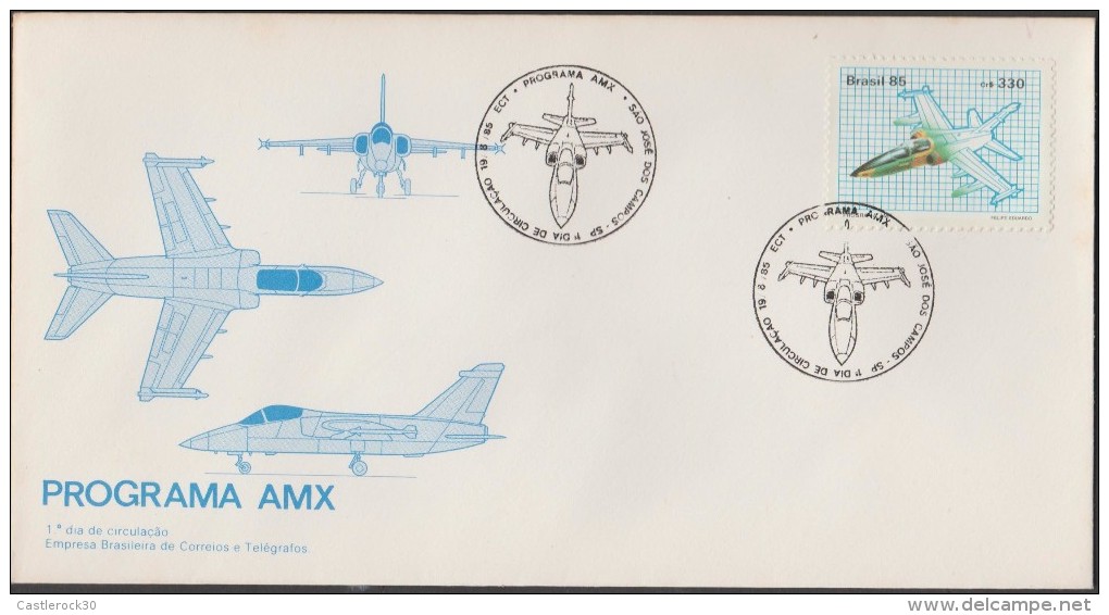 O) 1985 BRAZIL, ATTACK AIRCRAFT, BOMER,  PROGRAM AMX, FDC XF - FDC