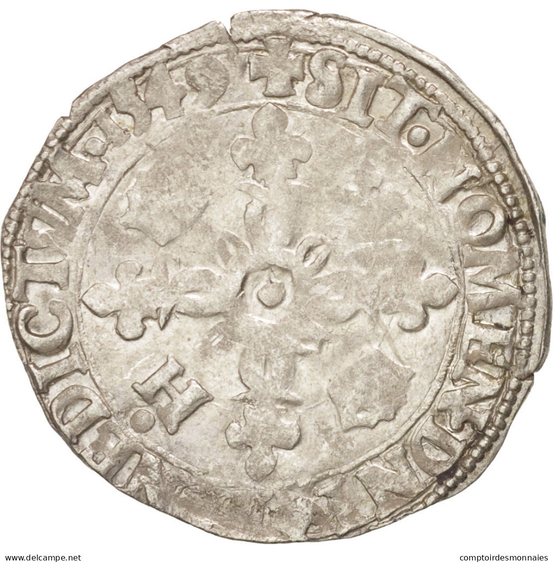 Monnaie, France, Douzain Aux Croissants, 1549, Rouen, TB+, Billon, Duplessy:997 - 1547-1559 Henri II