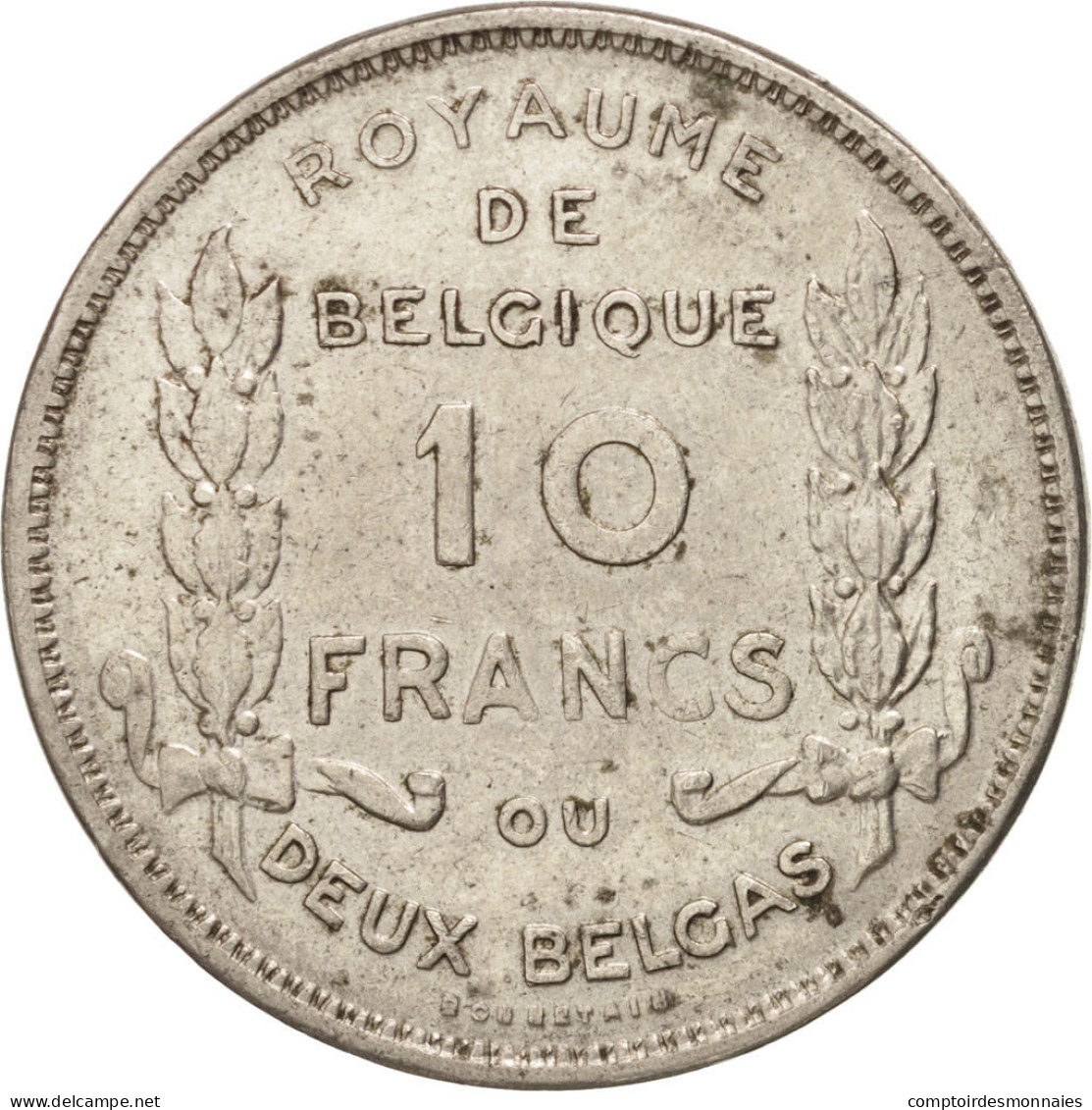 Monnaie, Belgique, 10 Francs-10 Frank, Deux / Twee Belgas, 1930, TTB+, Nickel - 10 Frank & 2 Belgas