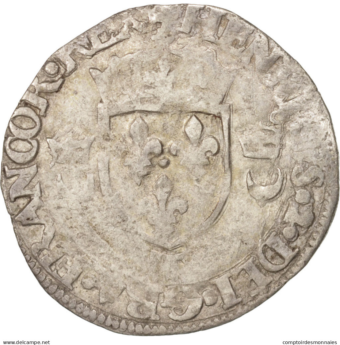 Monnaie, France, Douzain Aux Croissants, 1552, Nantes, TB, Billon, Duplessy:997 - 1547-1559 Henry II